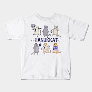 Hanukkat Hanukkah Meowzel Tov Kids T-Shirt